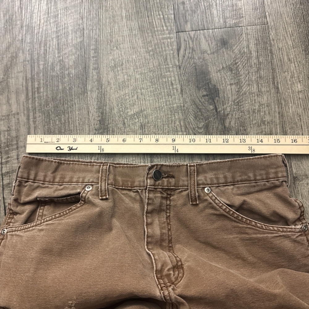 Vtg Y2K Faded Brown Dickies Carpenter Distressed Work Pants 30x29.5 - Picture 3 of 7